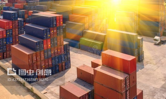 集装箱、集装箱船进出口及物流业务,Container,container ship in import export and business logistic,